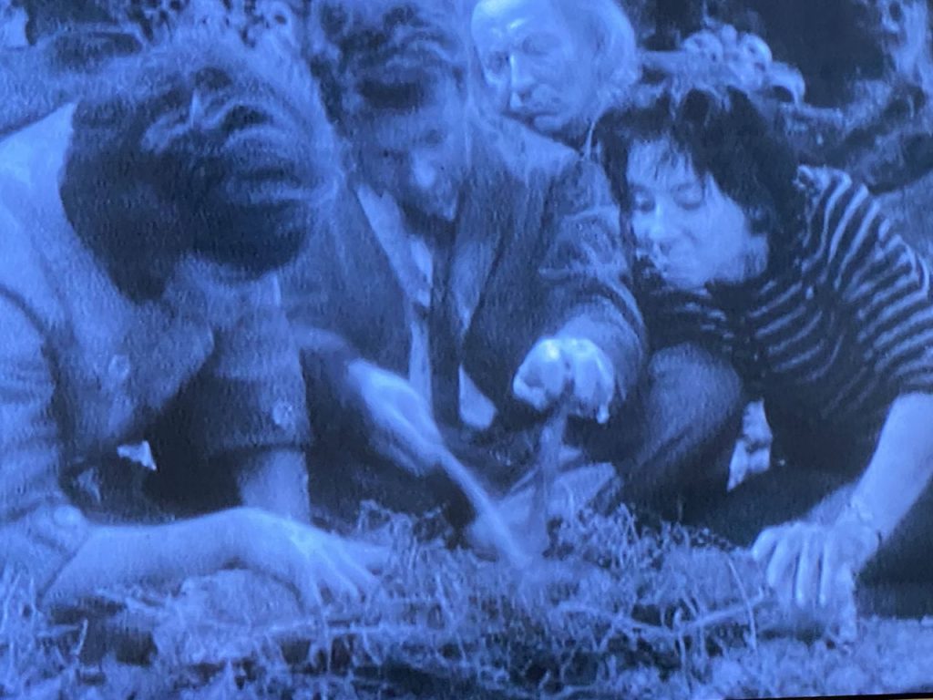 Ian Chesterton is The Firemaker, watched by Barbara and Susan